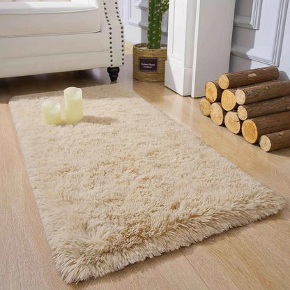 VIKAMA Ins Bedroom Bedside Rug - Nordic Plush Carpet For Living Room - Children's Room Cool And Warm Floor Mat - Home Decoration