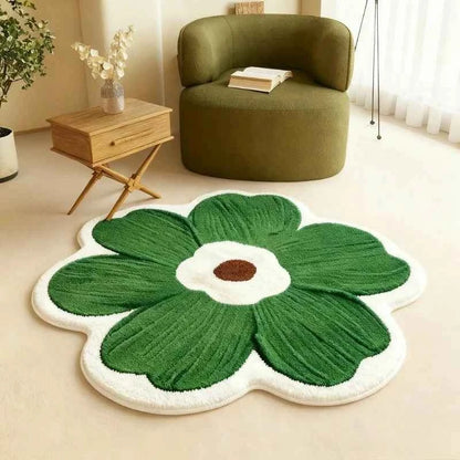 Flower Pattern Bedroom Decor Plush Carpet Fluffy Soft Carpets for Living Room Thick Washable Lounge Floor Mat Home Anti-slip Rug