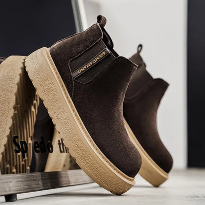 Platform Ankle Boots for Man High Quality 2025 Chelsea Luxury Designer Shoes for Men Flat Heel Warm Casual Elegant Men‘s Booties