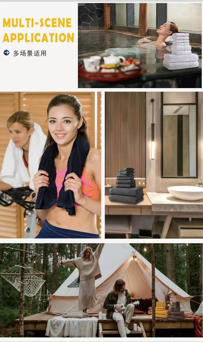 8 Piece Towels Set, 2 Extra Large Bath Towels, 2 Hand Towels