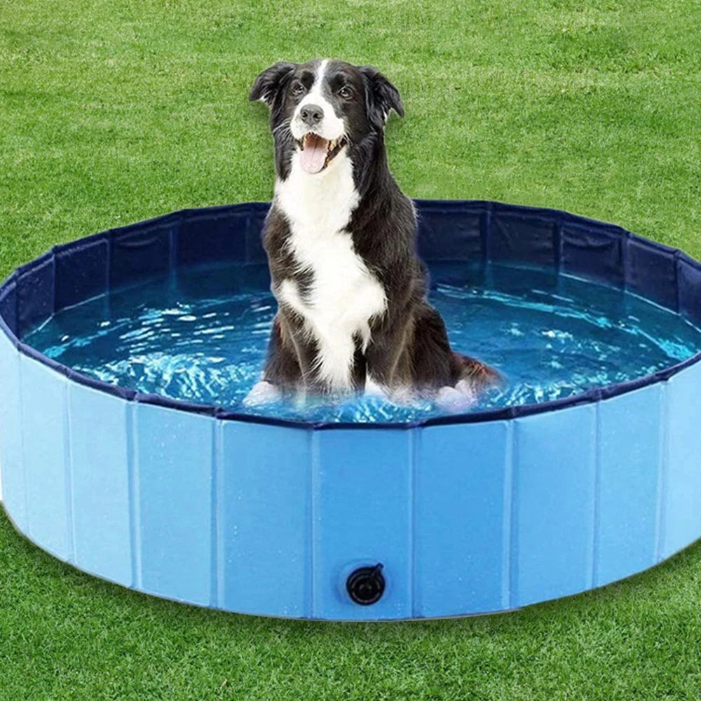Portable Dog Swimming Pool & Grooming Tub — Foldable, Scratch-Resistant Bathtub for Large Dogs
