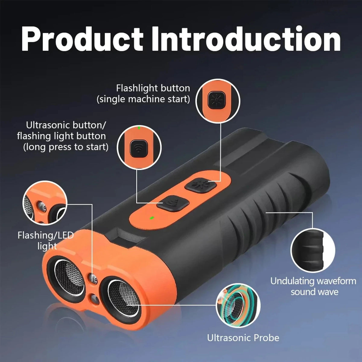 Dual-Head USB Rechargeable Ultrasonic Dog Repeller