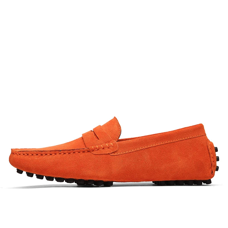 Mocassins en Cuir Véritable pour Hommes | Chaussures de Conduite Tendance à Enfiler Tailles 38-50