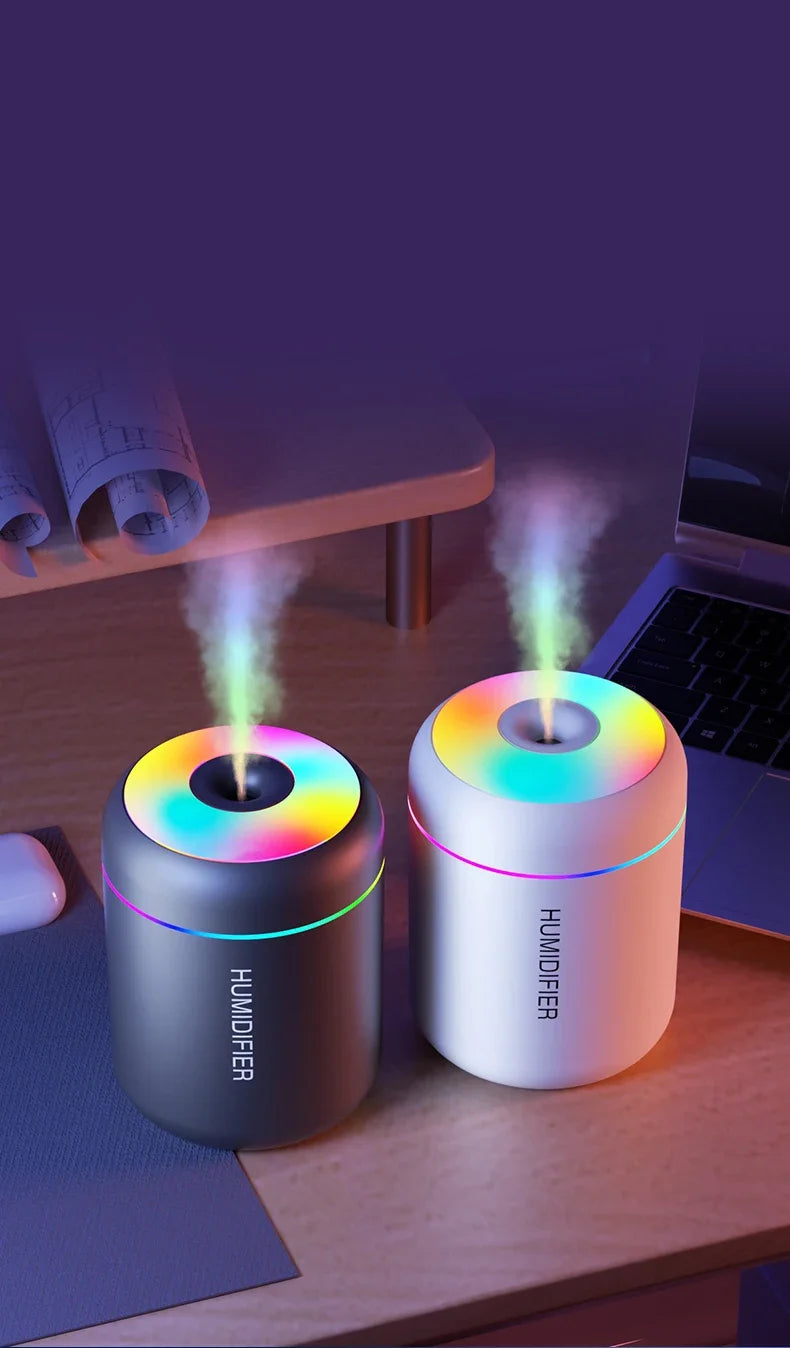 180ML Mini USB Humidifier & Aroma Diffuser, Mist Maker with LED Light
