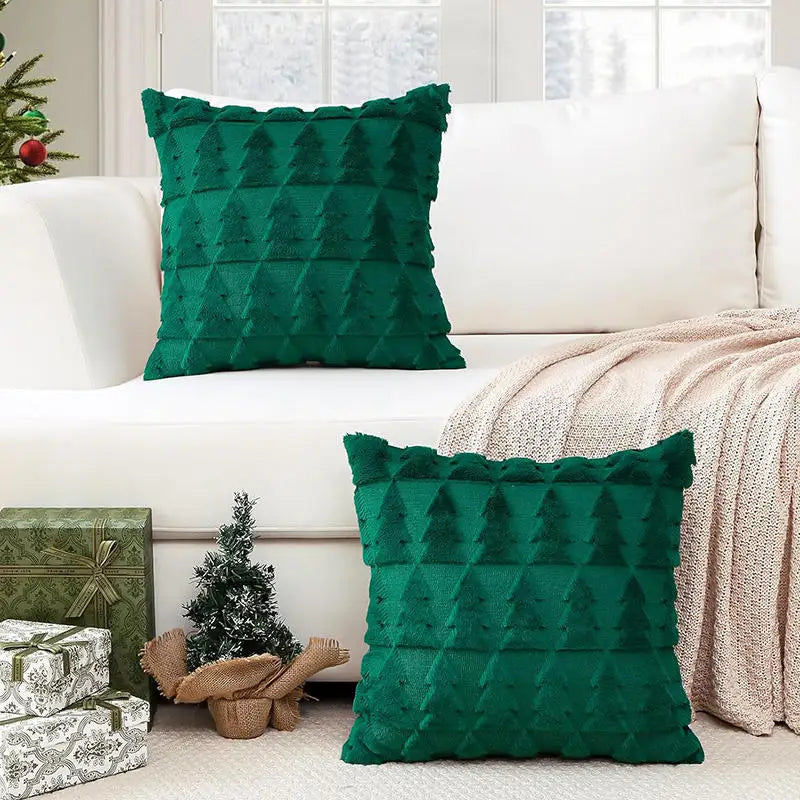 Christmas Decorative Pillow Cover, White, Holiday Decor