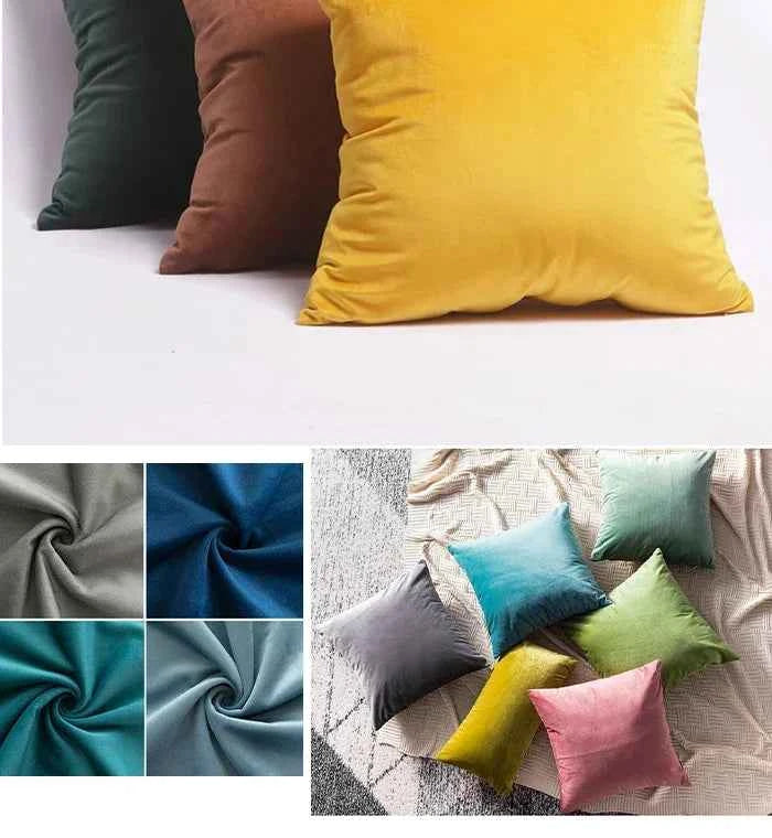 Velvet Cushion Cover Blue Home Decor Items Creative Decorative Pillows for Sofa Bed Living Room Personalized Gifts 40*40cm