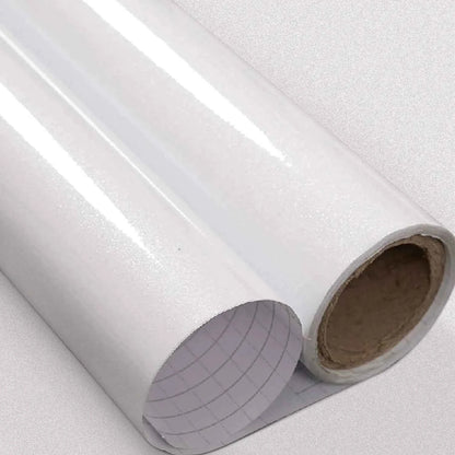 Plain Gloss Paste Wall Stickers PVC Pearl Film Waterproof Wallpaper Room DIY Self-adhesive Wardrobe Kitchen Furnitur Renovation