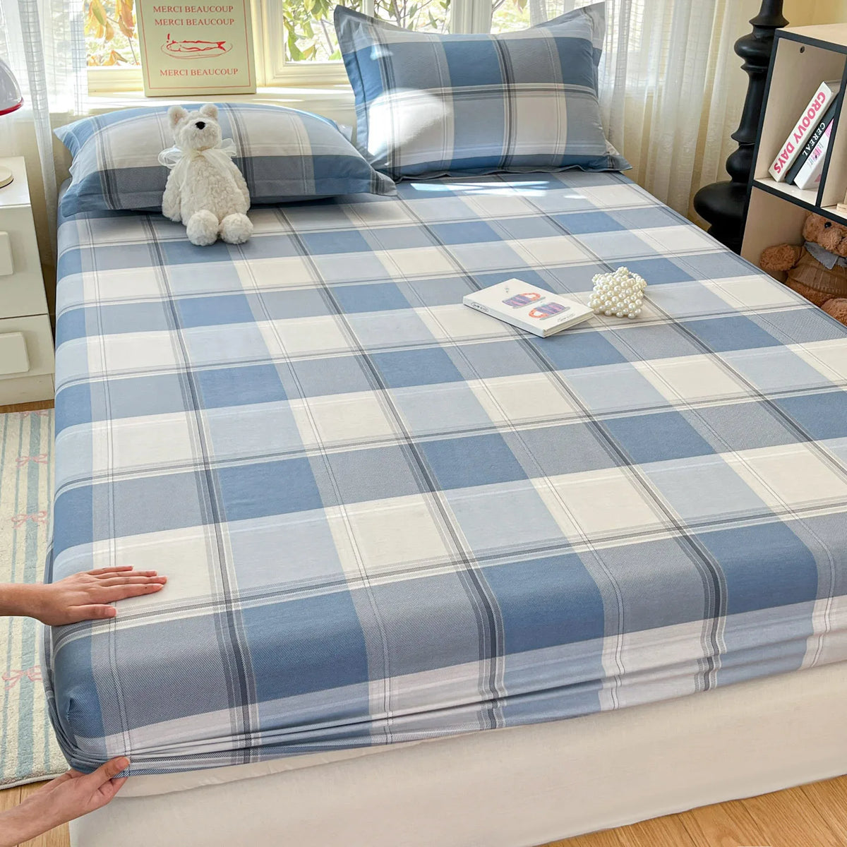100% Cotton Cute Bear Print Bed Sheet, All Sizes