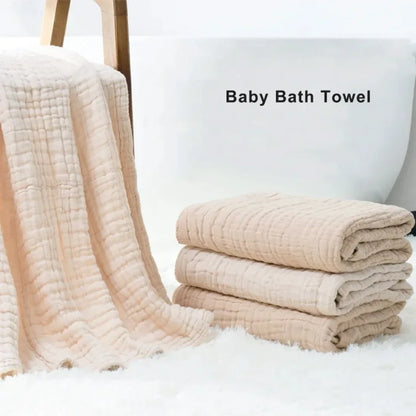 Pure Cotton Bubble 6 Layers Baby Bath Towel Kids Swaddle Wrap Bedding Muslin