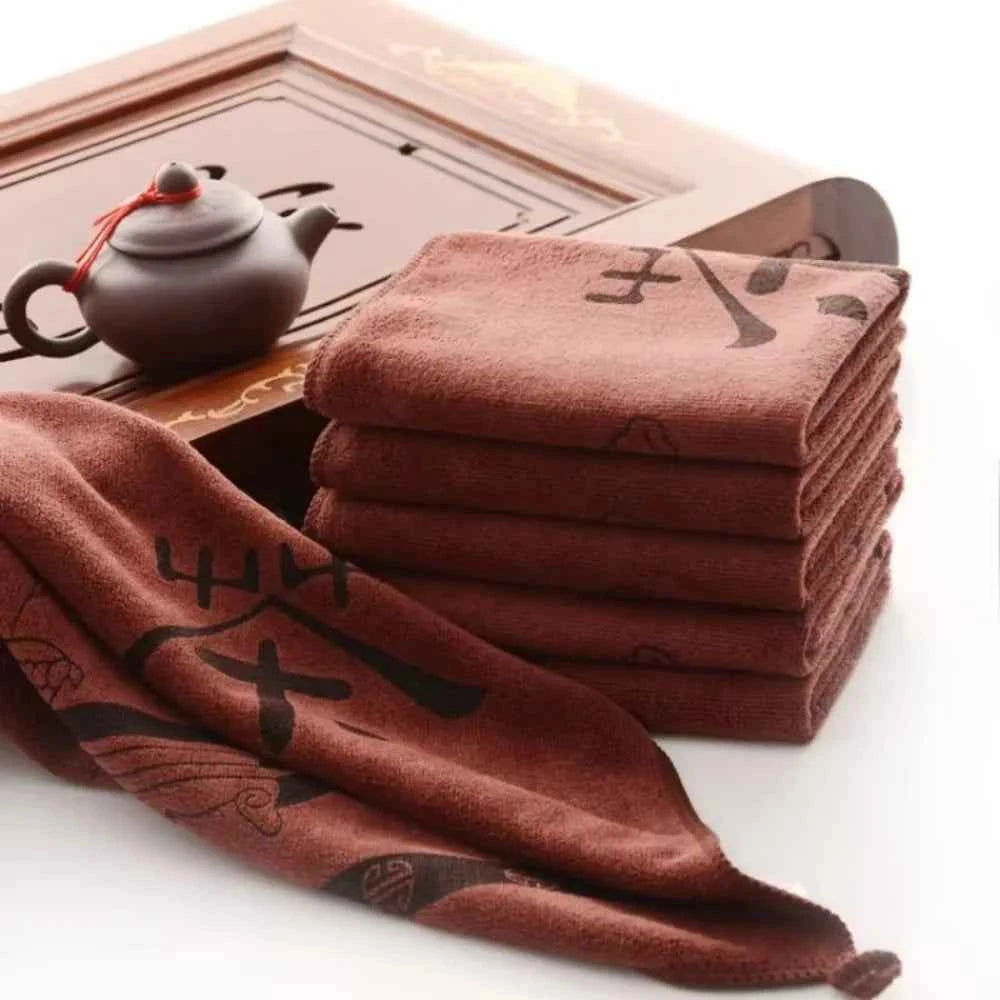 Strong Absorbent Small Square Towel Blended Fabric Tea Set Hand Towel Furniture Kitchen Cleaning Car Beauty Towel Bar Holiday