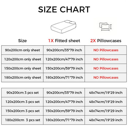 Fashion Flower Print Fitted Sheet, 100% Cotton