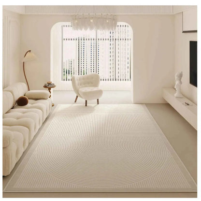 VIKAMA Simple Cream Wind Carpet Living Room Three Anti-Loop Pile Household Bedside Rug Bedroom Carpet Full Spread
