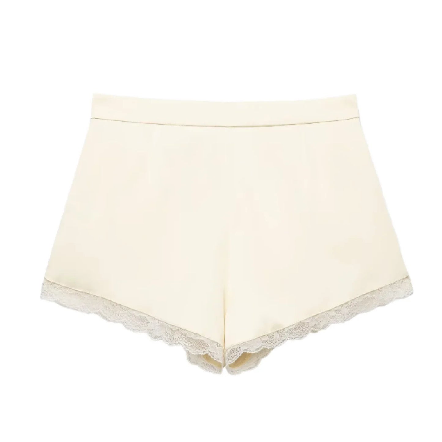 Women's Lace Hem Mini Shorts – Y2K High Street Cute Summer Holiday Shorts with Lace Trim