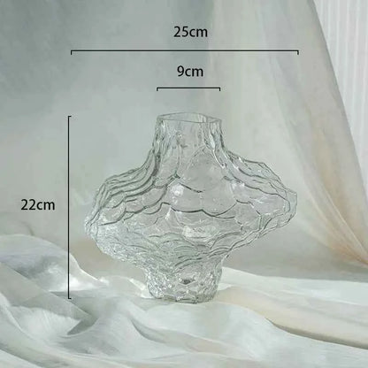 Vase in The Ancient Style Canyon Glass Thickened Creative Senior Sense of Home Decoration Valley Flower