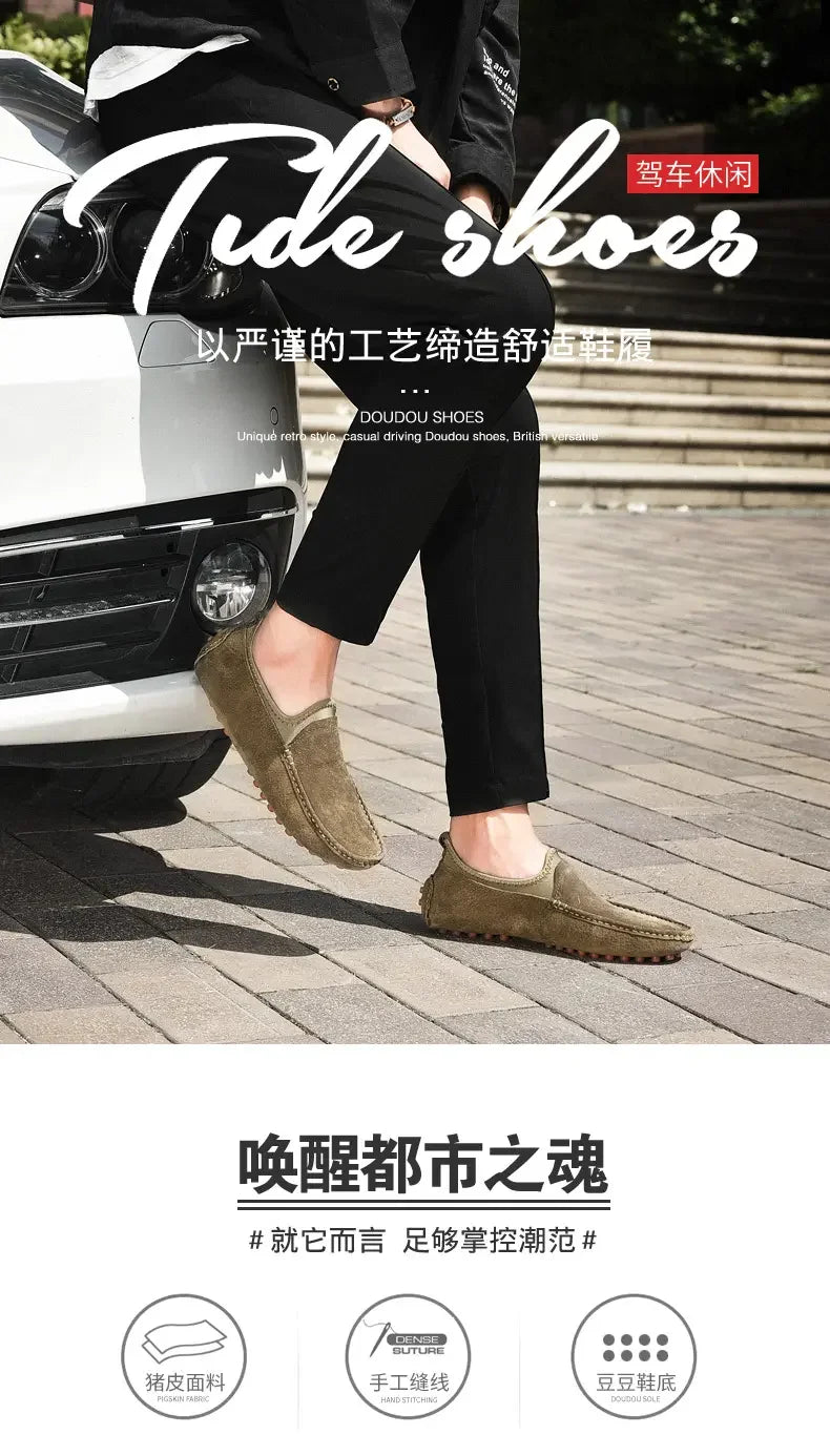 Men's Handmade Driving Loafers | Fashionable Comfortable Outdoor Walking Shoes