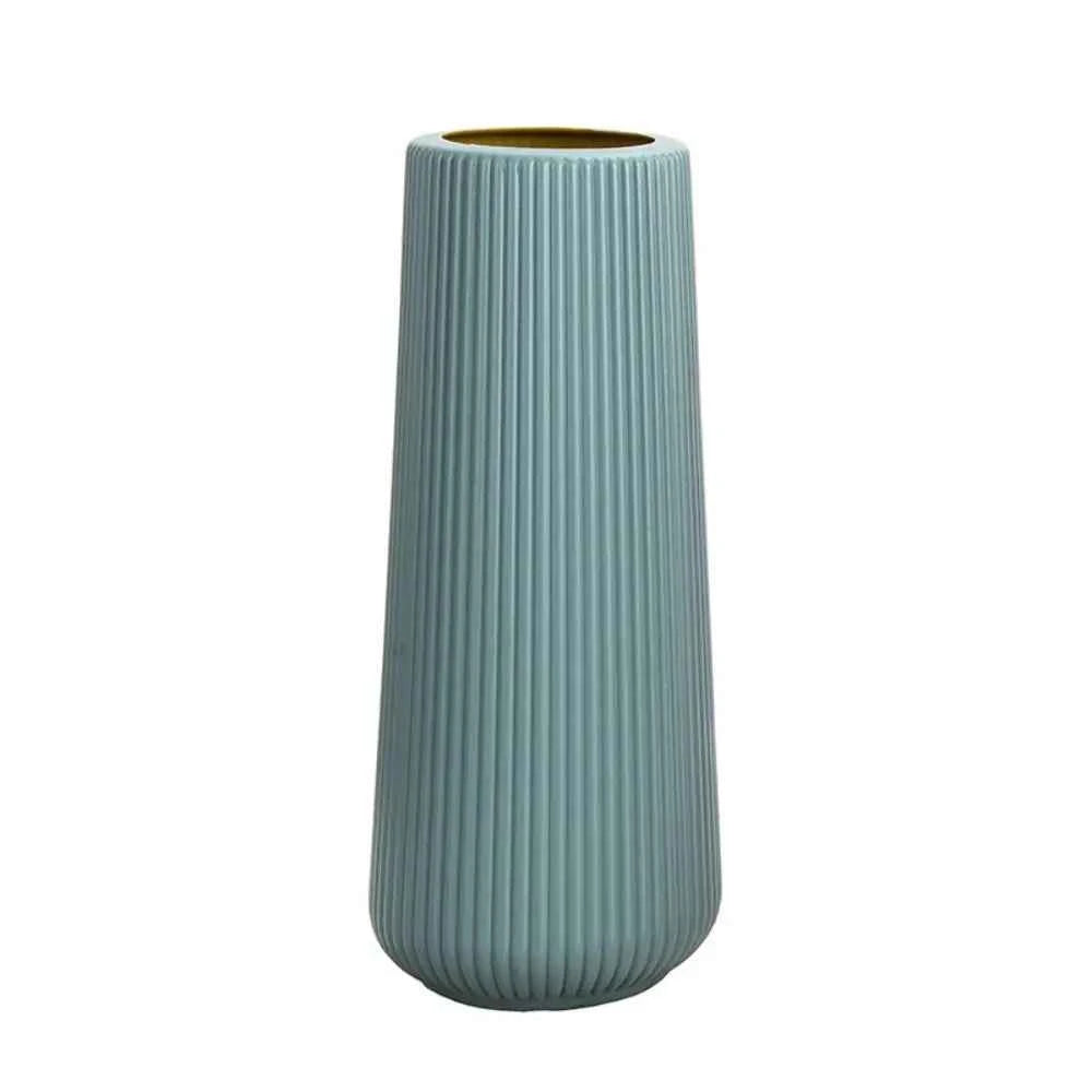 Plastic Flower Vase Fashion Nordic Style Imitation Ceramic Flower Pot Modern Anti Fall Flower Arrangement Living Room