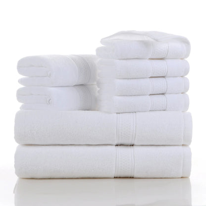 Towels 8 Piece Majestic Plush Luxury Towel Set, Cotton, Grey | Majestic - Bath Towel Set