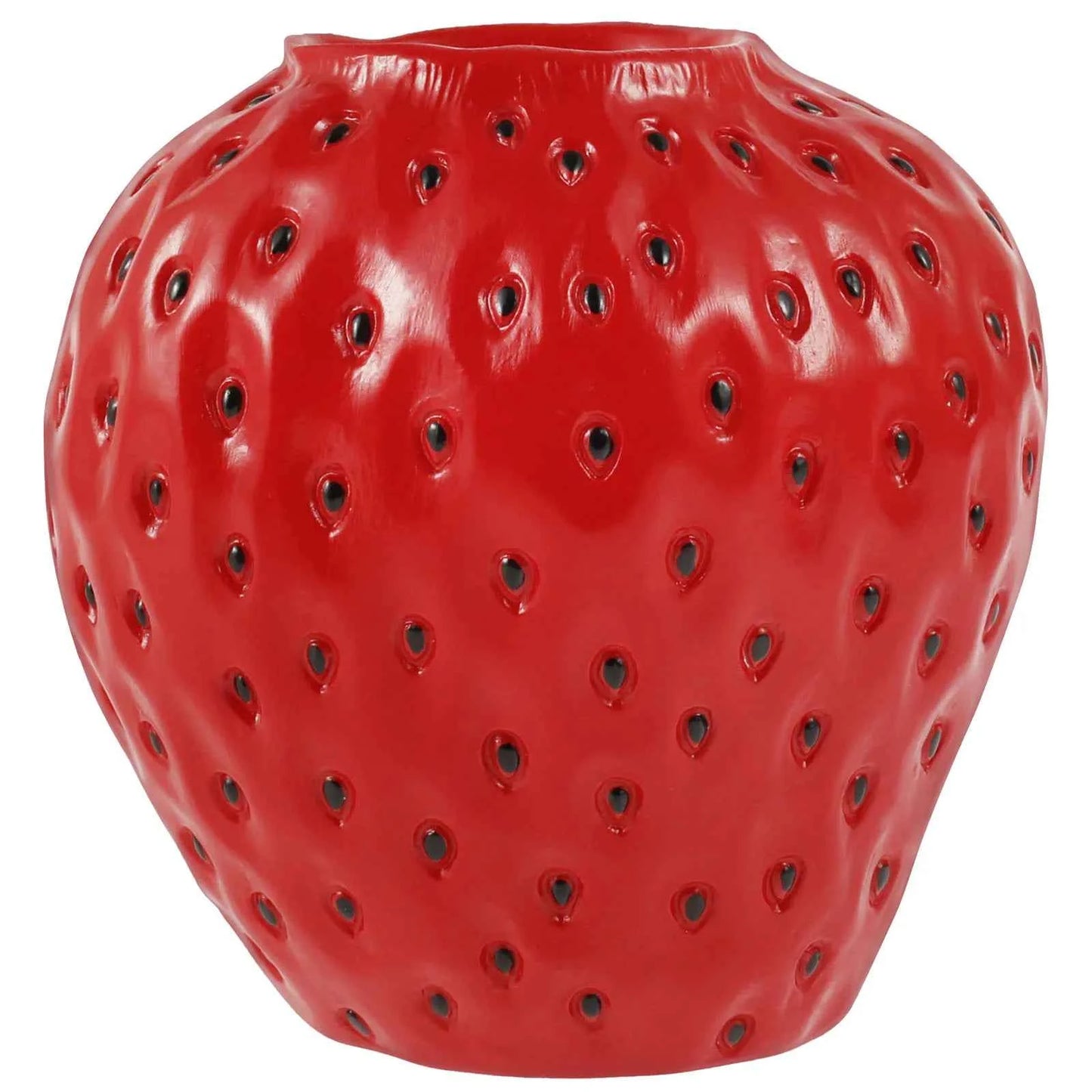 Strawberry Vase Ceramic Flower Vase Decorative Ceramic Vase Cute Strawberry Shape Vase Unique Vase for Flowers Realistic Vase