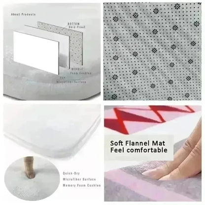 Luxury Flannel Floor Mat – Machine Washable Non-Slip Indoor & Outdoor Carpet