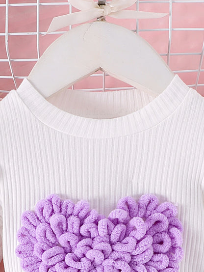 Bubble Sleeve Top & Skirt Set for Girls 1-3 Years