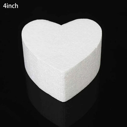Wedding Decor Sugarcraft Kitchen Accessories Heart Shaped Styrofoam Cake Foam Mould Dummy Cake Model Practice Model DIY Model