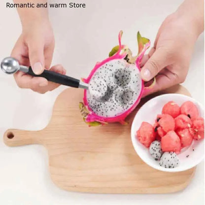 1Pc Household Stainless Steel Double-end Melon Ice Cream Baller Scoop Fruit Spoon Kitchen accessories Gadgets