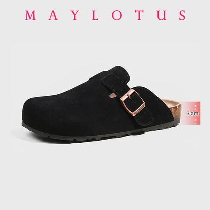 New Boston Clogs Slippers For Women Men Cork Original Sandals Femme Hombre Suede Mules Slides With Arch Mujer Zuecos Shoes