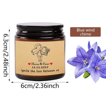 2.4-ounce custom souvenir personalized scented candles, an excellent gift for birthday parties and weddings.