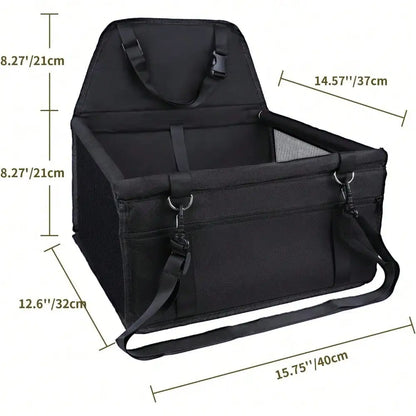 Elevated Dog Booster Car Seat, Adjustable Safety Strap