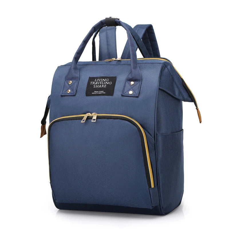 Large Capacity Canvas Diaper Bag, Thermal Insulation