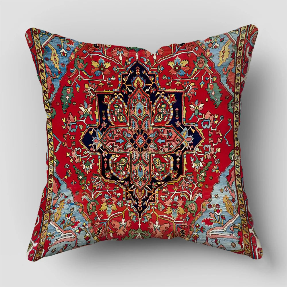 Persian Rug Pattern Cushion Cover, Two-Sided Plush