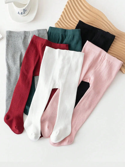 New Baby Girls Pantyhose Newborn Elastic Waist Solid Color Stockings Slim Fit Socks Tights for Casual Daily