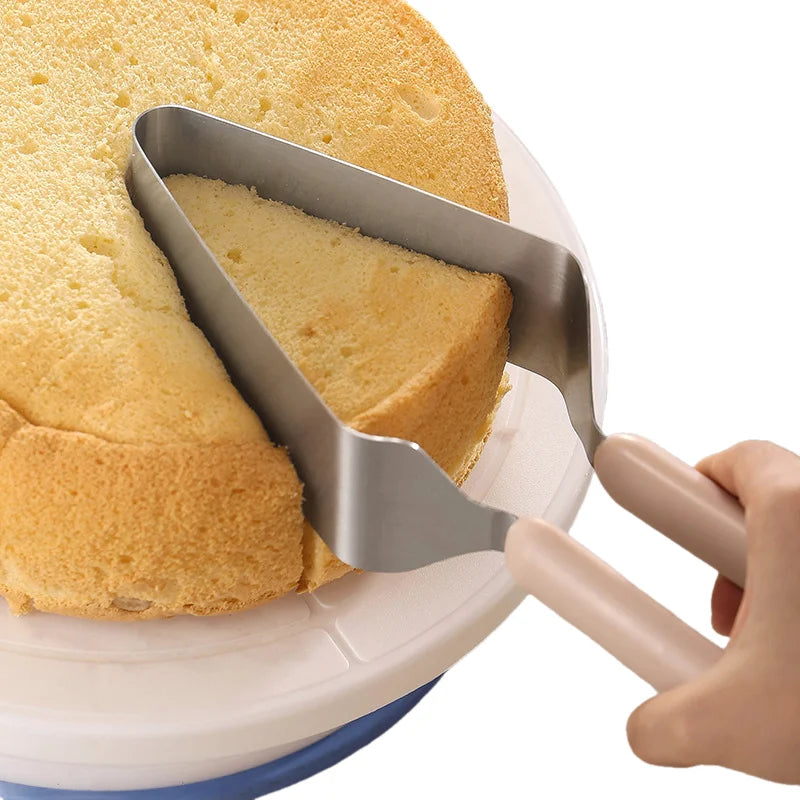 Triangular Stainless Steel Cake Slicer Dessert Shop Cutter Fudge Dessert Slicing Processing Easy To Clean Birthday Kitchen Tools