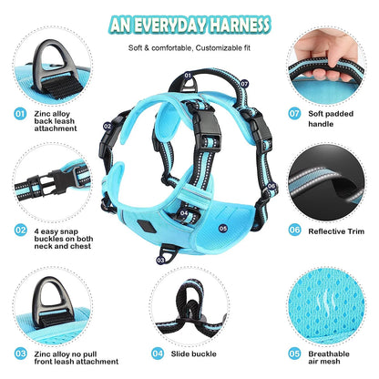 No-Pull Adjustable Dog Harness with Control Handle