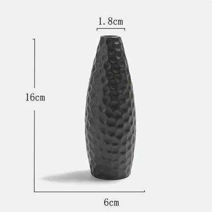 Japanese Zen Vintage Ceramic Vase Dried Flower Arrangement Flower Craft Ornament Table Top Irregular Threaded Vase Ornament Gift