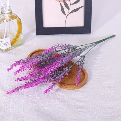 5 fork Artificial Flocking Lavender Plant wedding home decoration Artificial Fake Flower Wheat Plant Decoration Flower
