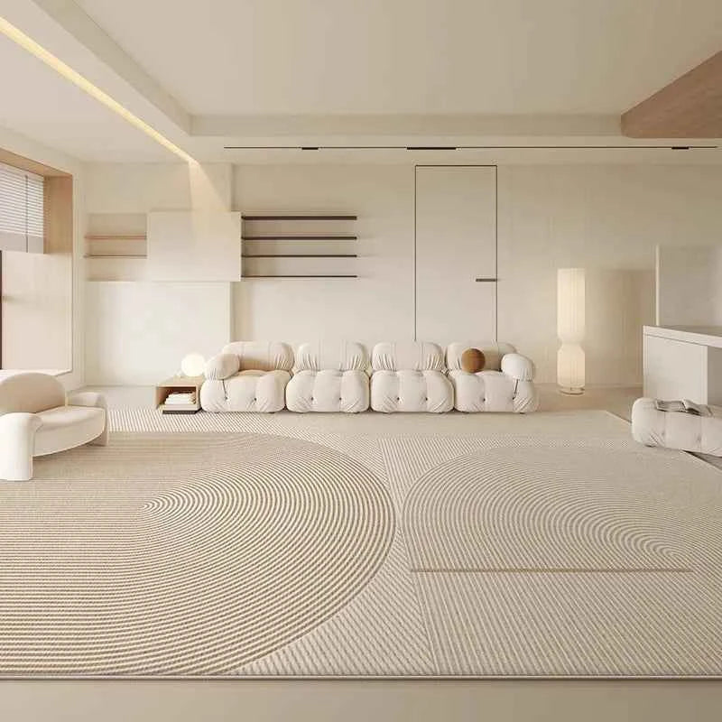 Large Area Carpets for Living Room Fluffy Soft Lounge Floor Mat Thick Anti-slip Study Rug Cream Style Bedroom Plush Decor Carpet