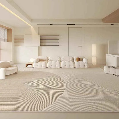 Large Area Carpets for Living Room Fluffy Soft Lounge Floor Mat Thick Anti-slip Study Rug Cream Style Bedroom Plush Decor Carpet