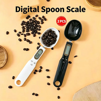 Mini Digital Spoon Scale with LCD Display, 0.1g to 500g for Coffee and Cooking