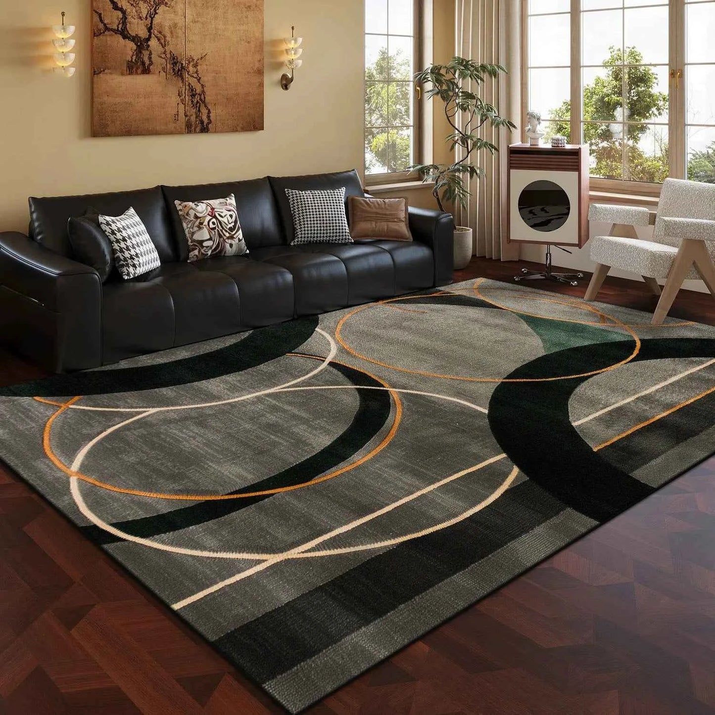 Abstract Large Area Living Room Carpets Decoration Home Bedroom Bedside Soft Rug Washable Lounge Coffee Tables Non-slip Door Mat