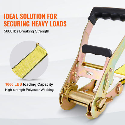 4pcs 2/4/8M Ratchet Strap Tie Down Cargo Belt with Metal Buckle Tensioner Strong Lashing for Luggage Car Motorcycle