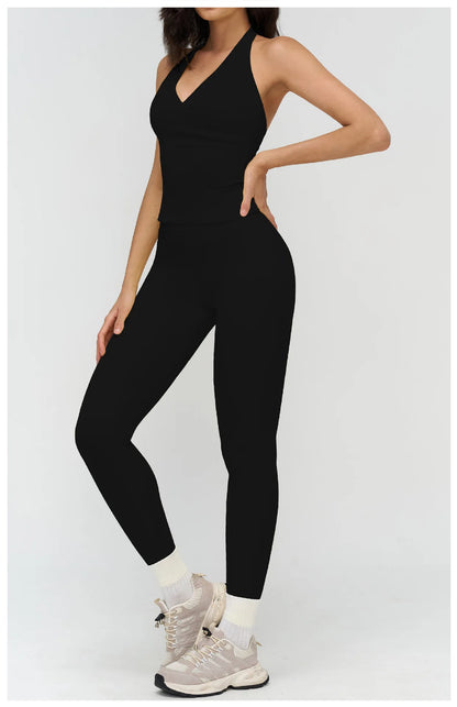 Women’s 2-Piece Yoga Tracksuit — High Waist Leggings & Sports Top