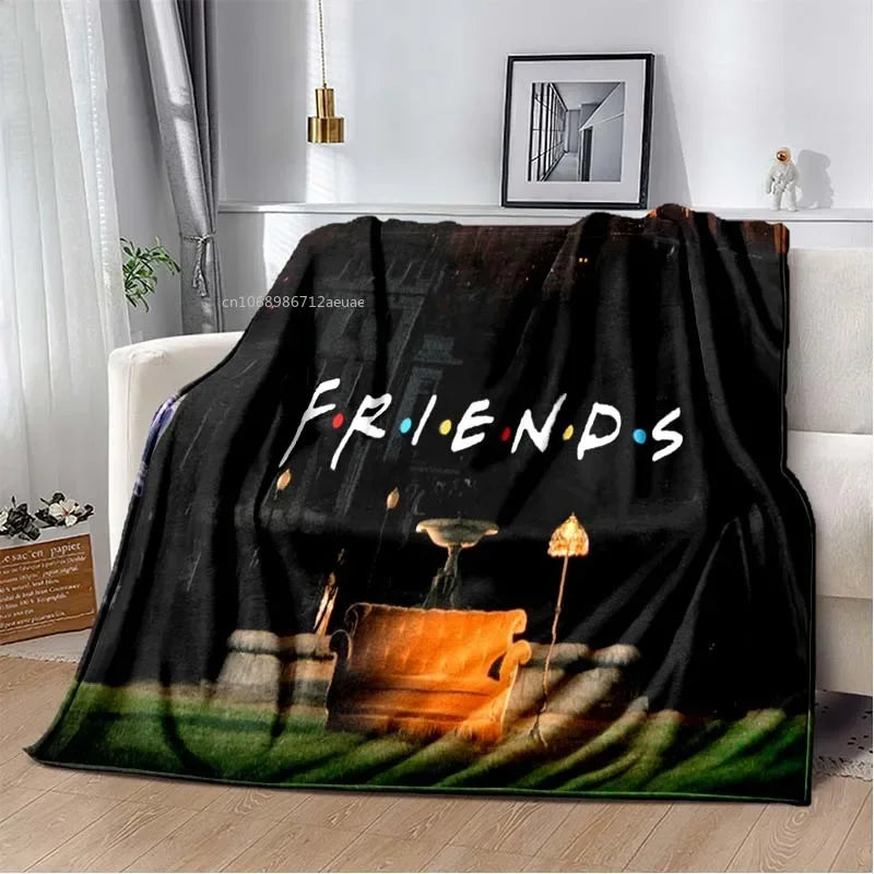 Friends Classic TV Series Blanket Character Pattern Collection Flannel Blanket Soft Bedspread Sofa Warming Cover Christmas Gift