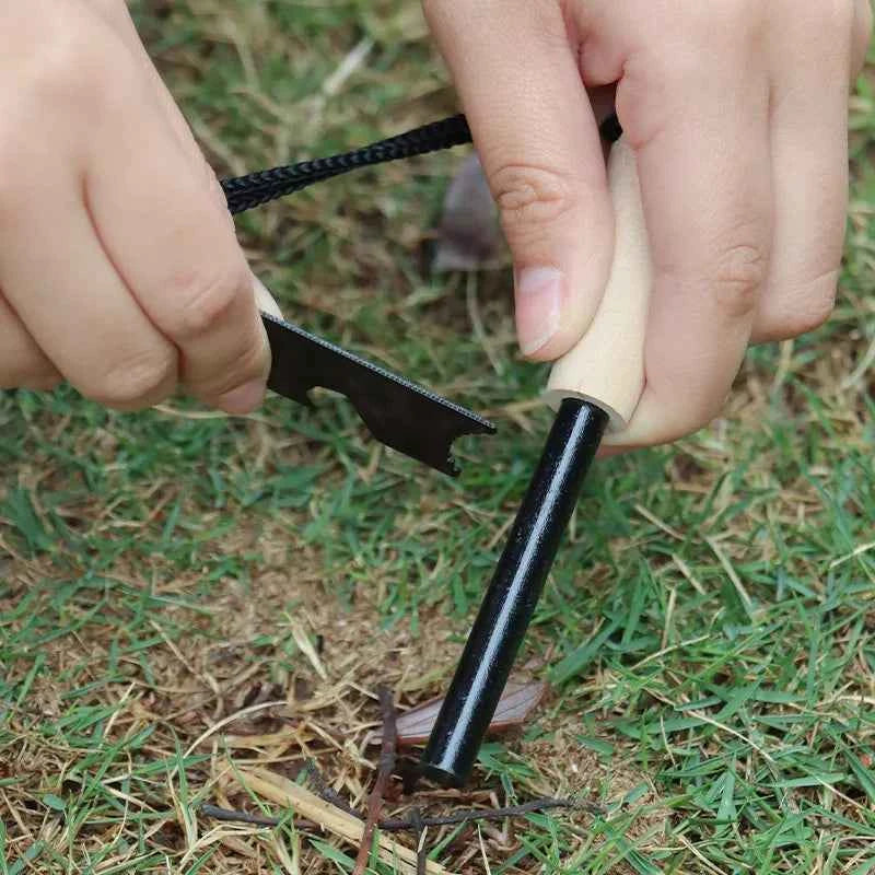 Bear Grylls Survival Fire Starter Magnesium Flint Rod, Portable Emergency Firesteel Kit Lighters Smoking for Camping Hiking Tool