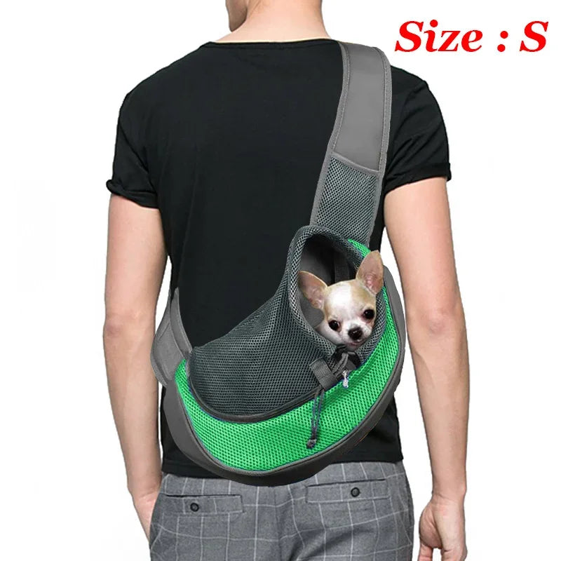 Breathable Mesh Dog Sling Carrier Backpack