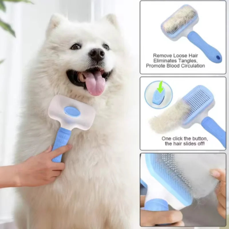Self-Cleaning Needle Comb for Cats & Dogs