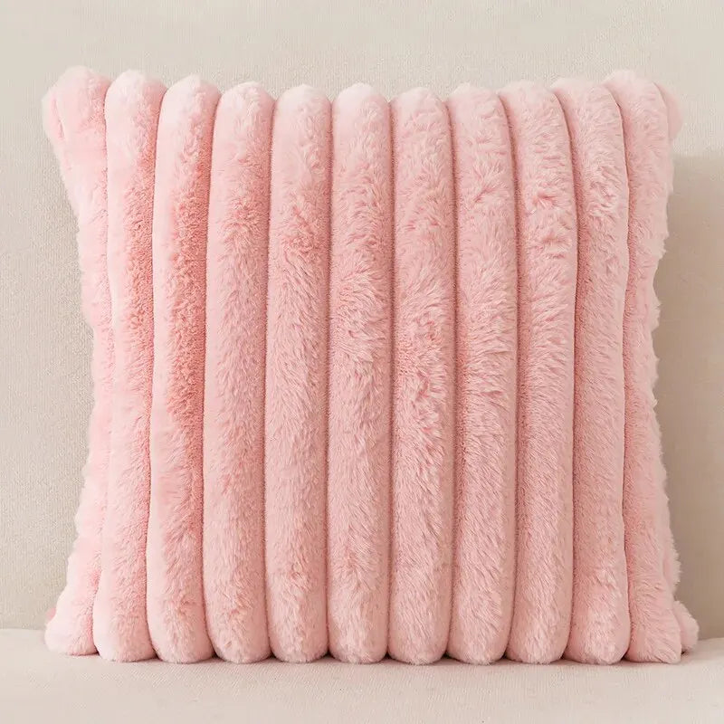 Striped Corduroy Pillow Case, Gray, Multi-Room Use
