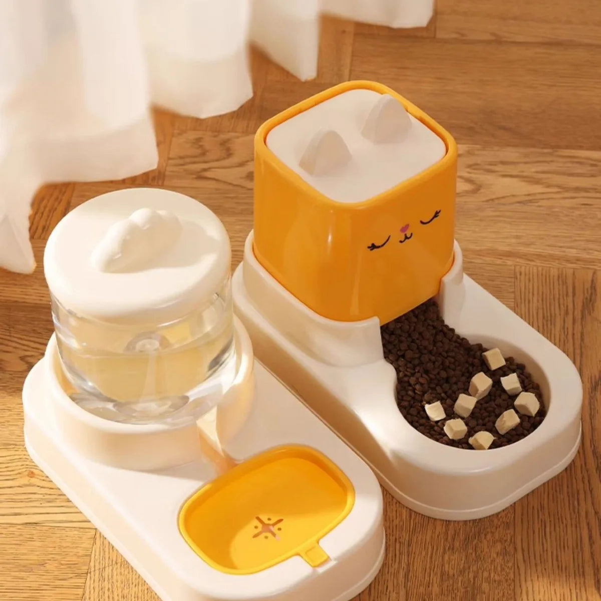 Battery-Powered Cat Water Fountain, Wireless Flow