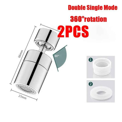 360°Universal Kitchen Faucet Anti-splash Aerator Bathroom Tap Rotatable Faucet 2 Mode Tap Nozzle Bubbler Kitchen Sink Faucet