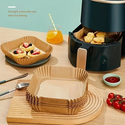 50-Pack Non-Stick Air Fryer Liners for Baking & Microwave Ovens